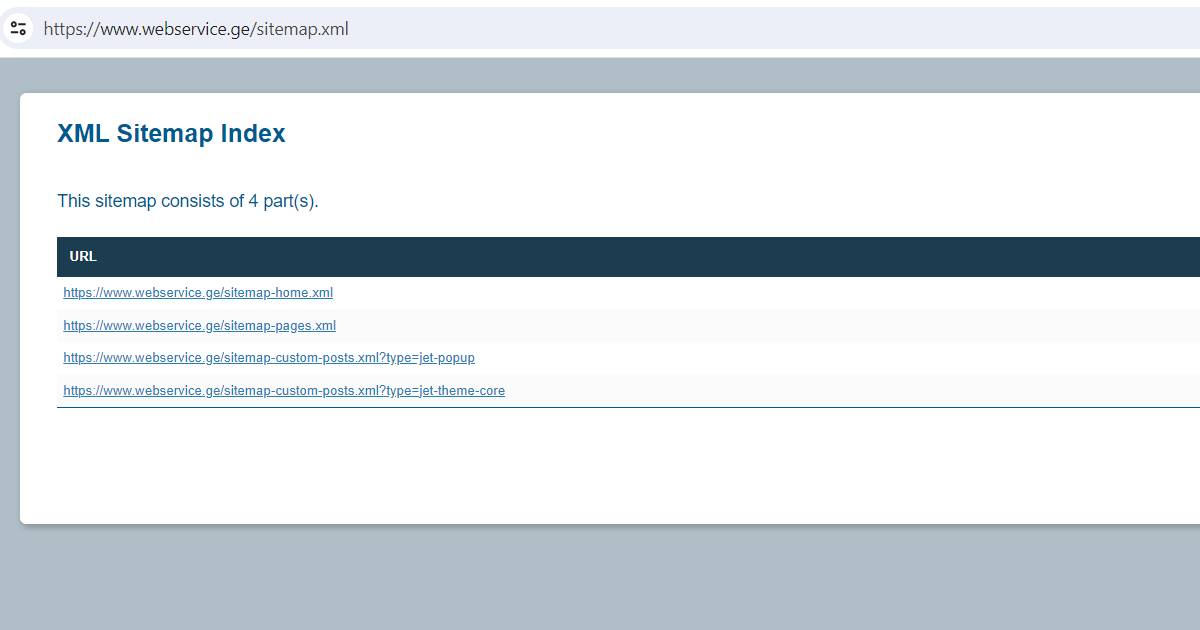 sitemap-webservice
